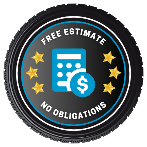 Free Estimate No Obligations tire badge
